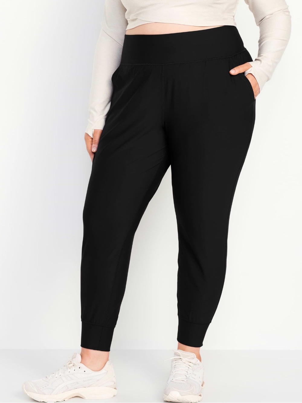 2 pair of black Old Navy Power Soft Joggers 2x with Pockets